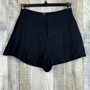 Shein Medium Black Wide Leg Flare Business Casual Shorts